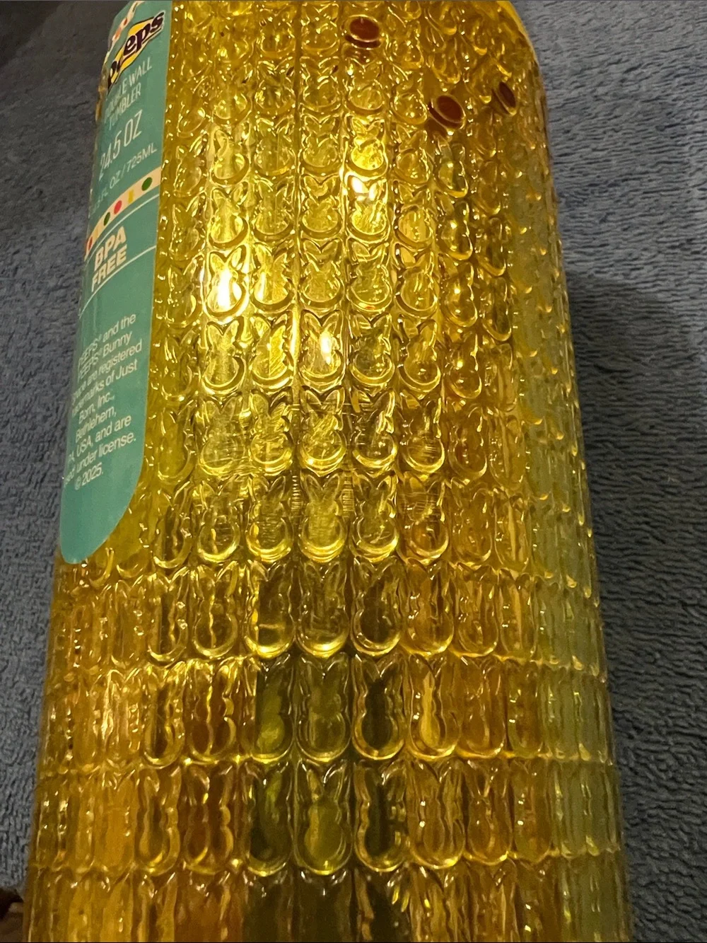 Peeps Yellow Bunny Ear Tumbler with Straw